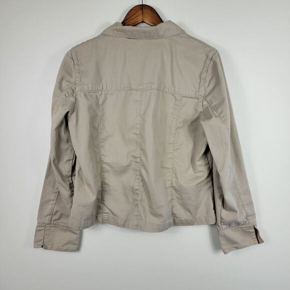 Longaberger Homestead Women's Size Medium Full Zip Khaki Color Jacket - Picture 6 of 8